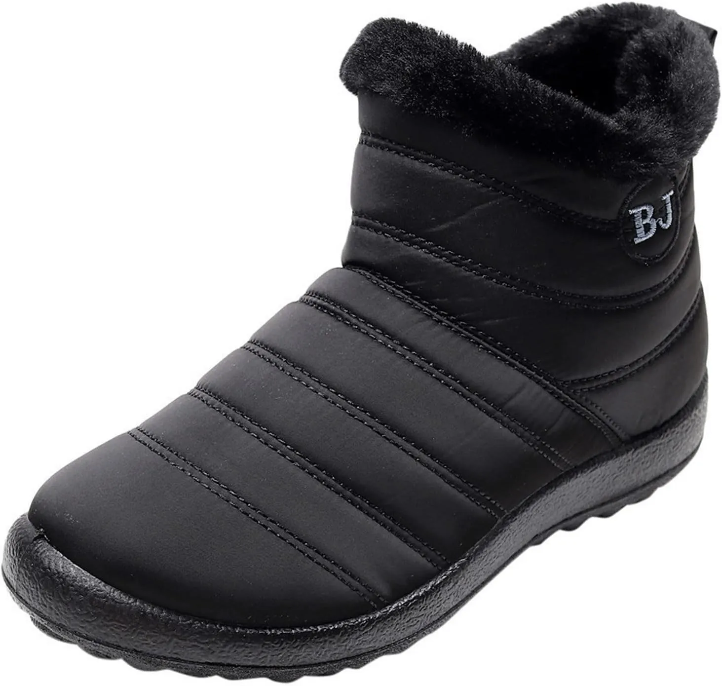 Snow Boots for Women Waterproof Anti Slip Snow Boots Women Waterproof Cute Black Winter Booties for Women Women's Winter Boots with Zipper Botas Termicas Para Mujer Frio