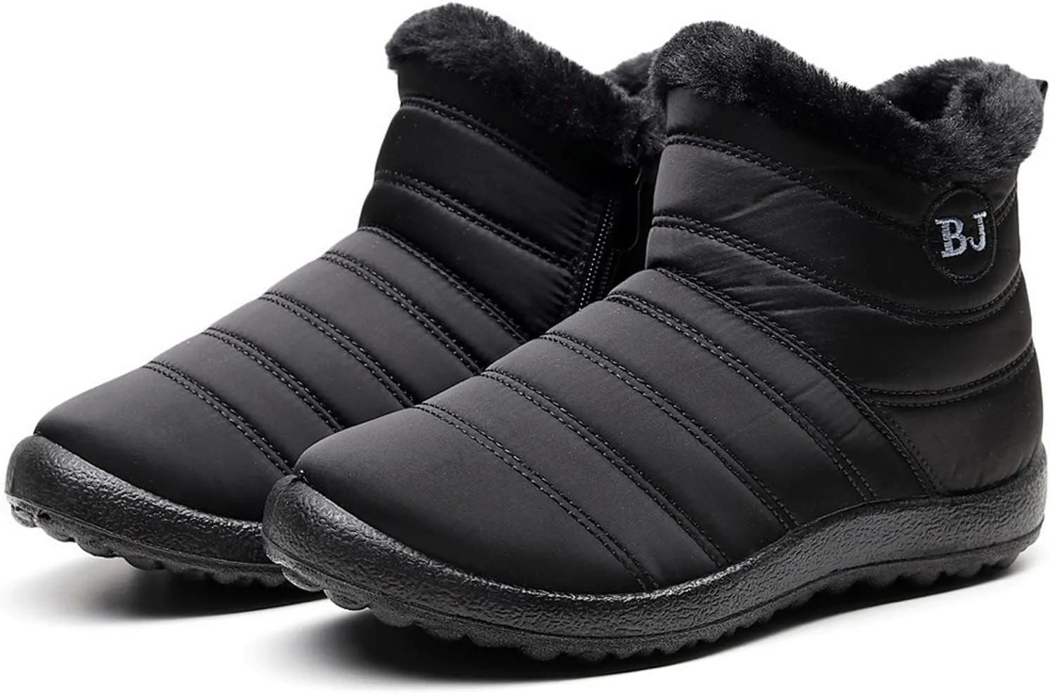 Snow Boots for Women Waterproof Anti Slip Snow Boots Women Waterproof Cute Black Winter Booties for Women Women's Winter Boots with Zipper Botas Termicas Para Mujer Frio