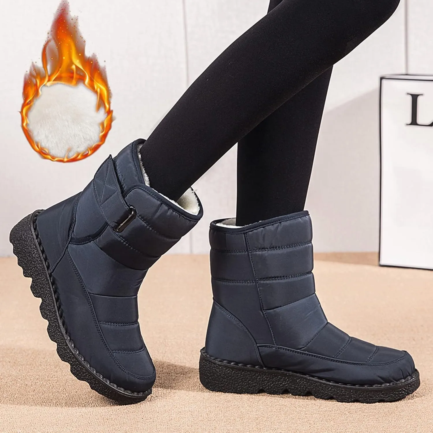 Snow Boots for Women Waterproof Boots for Women 2024 Girls Snow Winter Short Women Boots Outdoor Warm PU Rubber Sole