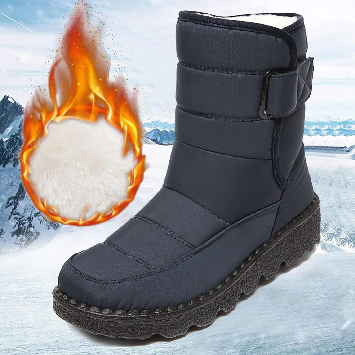 Snow Boots for Women Waterproof Boots for Women 2024 Girls Snow Winter Short Women Boots Outdoor Warm PU Rubber Sole