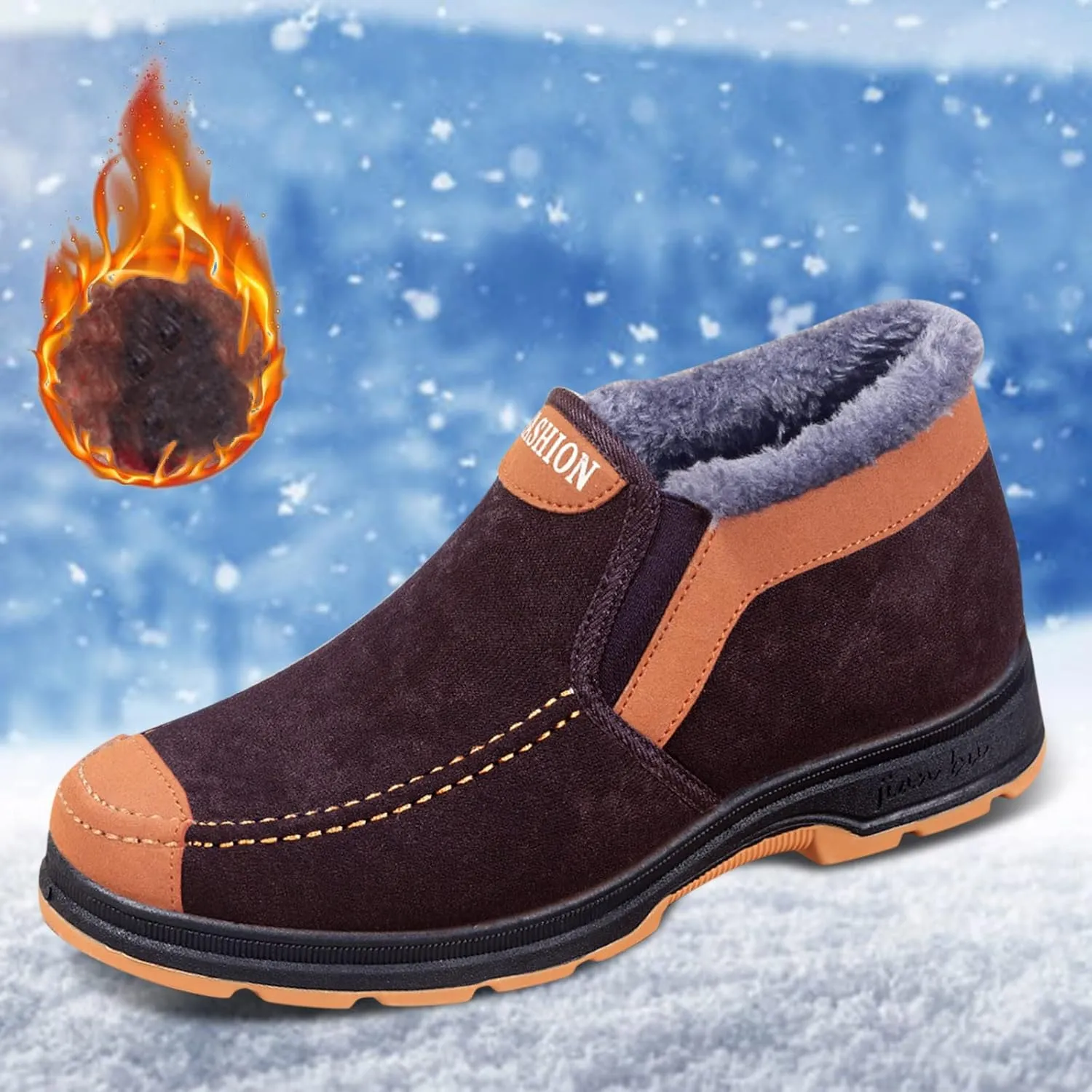 Snow Boots for Women Waterproof Non Slip Tall Slip on Winter Boots for Women Waterproof Furry Winter Boots Boots for Snow Women Botas Termicas Para Mujer De Trabajo