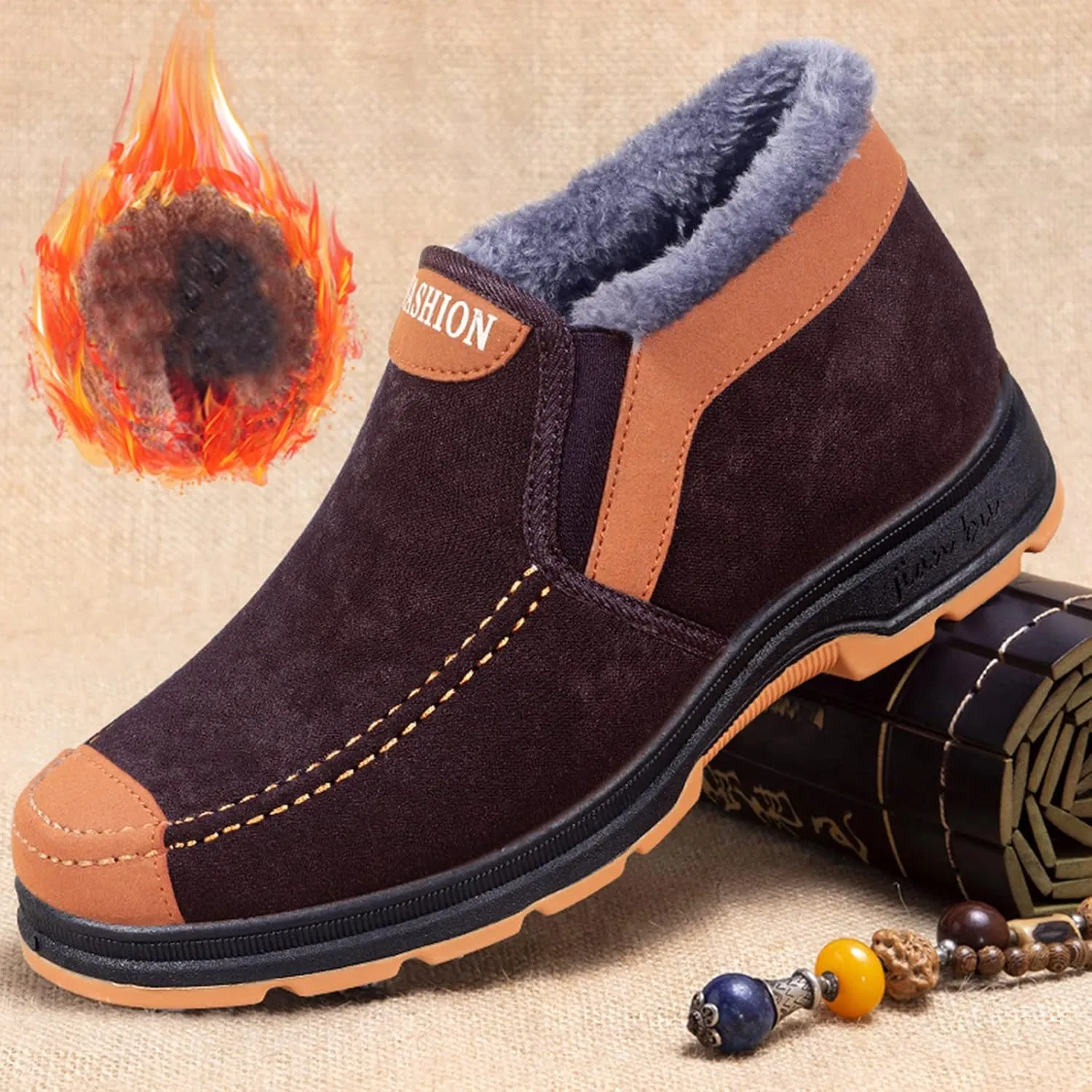 Snow Boots for Women Waterproof Non Slip Tall Slip on Winter Boots for Women Waterproof Furry Winter Boots Boots for Snow Women Botas Termicas Para Mujer De Trabajo