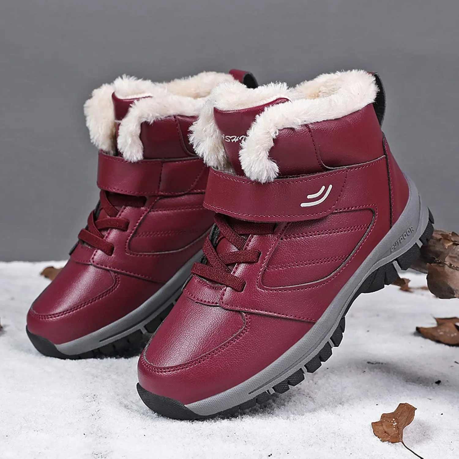 Snow Boots for Women Waterproof Non Slip Wide Womens Boots Winter Ankle Womens Wide Width Snow Boots with Zipper Boots for Snow Woman Winter Boot for Women Size 5.5