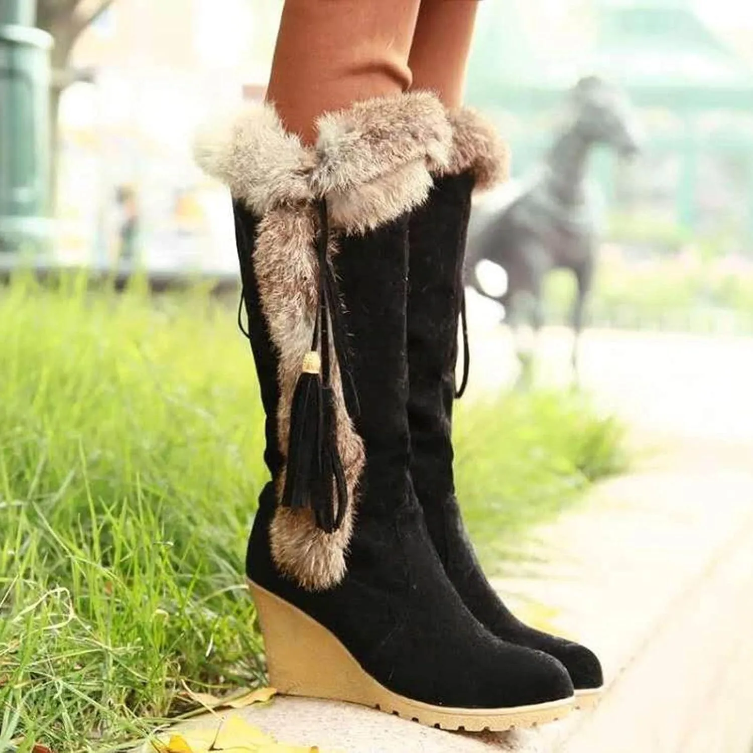 Snow Boots for Women Wide Width Snow Boots for Women Waterproof Size 11 Warm Winter Boots Women Brown Winter Boots for Women Leather Botas Negras Para Mujer Invierno