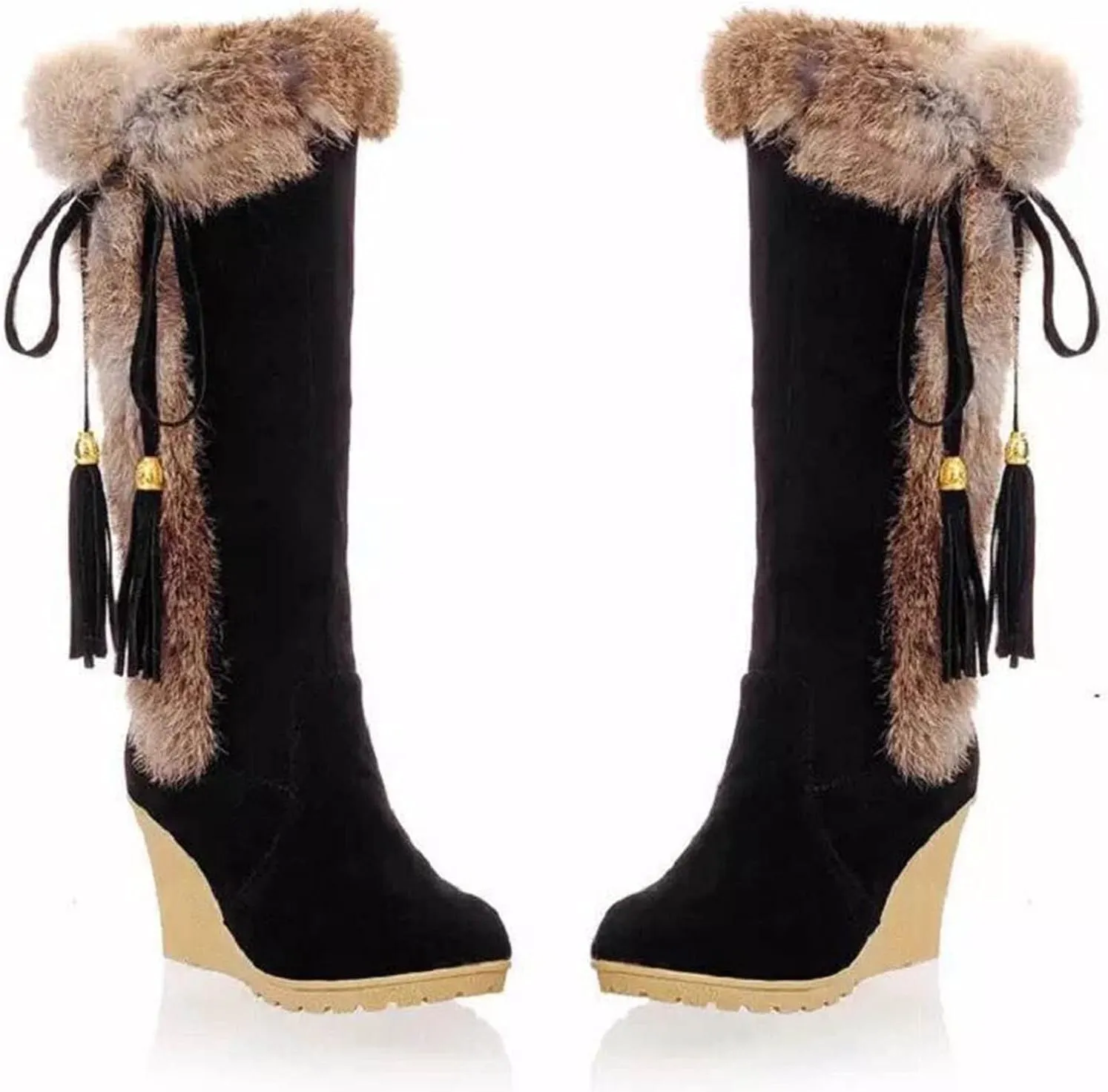 Snow Boots for Women Wide Width Snow Boots for Women Waterproof Size 11 Warm Winter Boots Women Brown Winter Boots for Women Leather Botas Negras Para Mujer Invierno