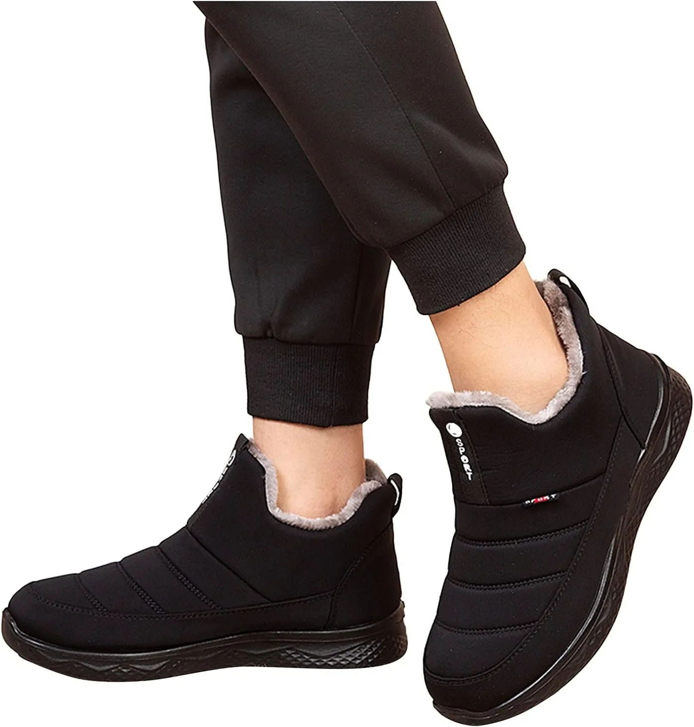 Snowboarding Boots Womens Black Womens Waterproof Snow Boots Tall Waterproof Snow Boots Women Pull on Women's Winter Booties and Ankle Boots Womens Winter Ankle Boots