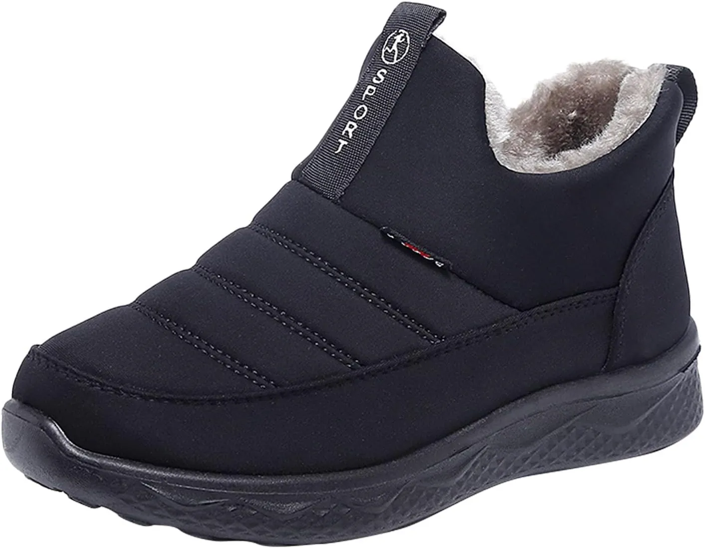 Snowboarding Boots Womens Black Womens Waterproof Snow Boots Tall Waterproof Snow Boots Women Pull on Women's Winter Booties and Ankle Boots Womens Winter Ankle Boots