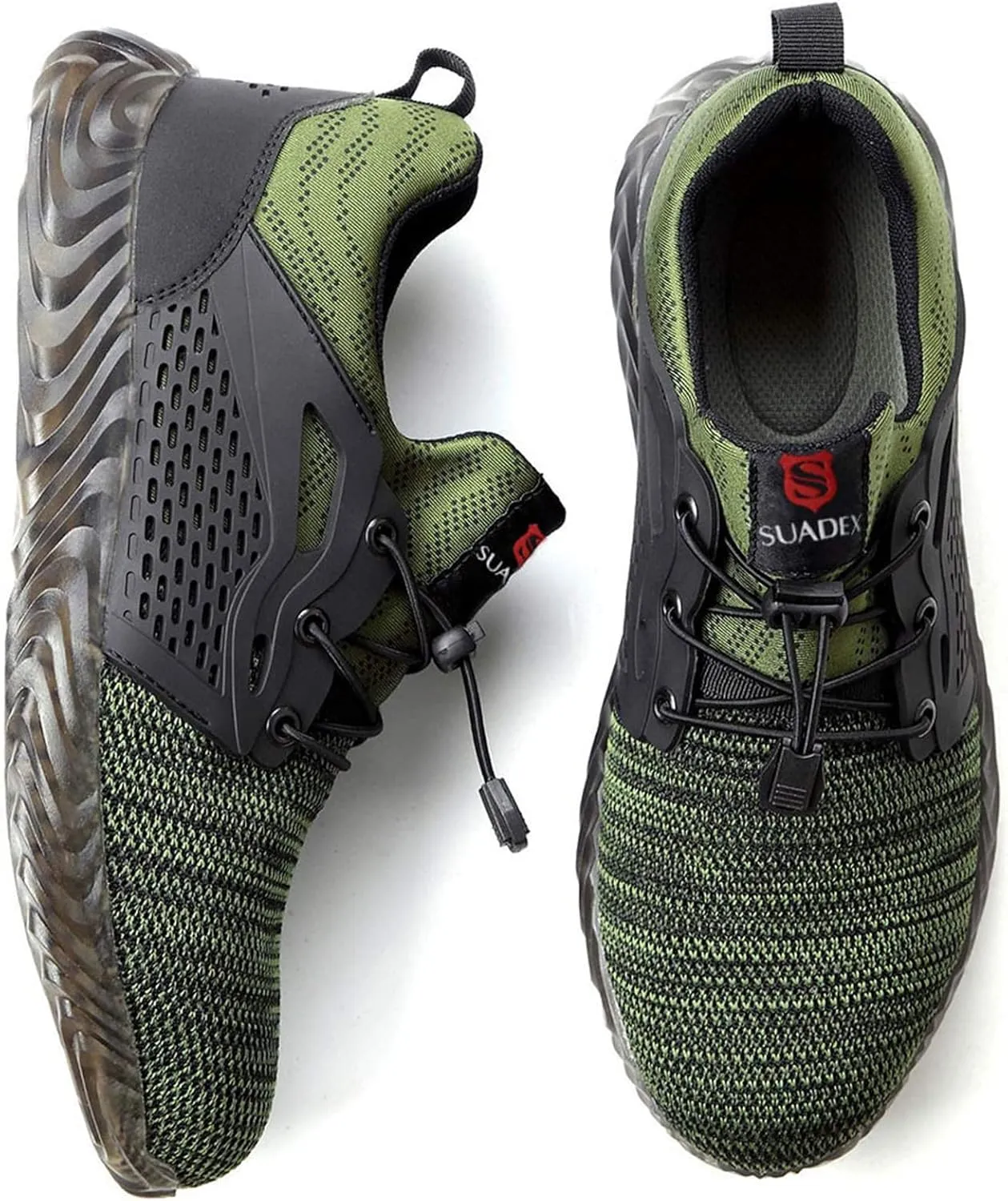 SUADEX Steel Toe Shoes for Men Women Indestructible Steel Toe Sneakers Lightweight Work Safety Shoes Puncture Proof Composite Toe