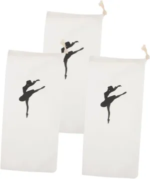 SUPVOX Ballet Shoes for Girls 6 Pack Dance Shoe Carrier Bags Ballet Accessories Canvas