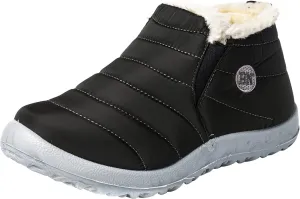 Tall Wide Calf Snow Boots for Women Women Snow Boots Slip on Women Winter Bootie Womens Waterproof Comfortable Walking Boots for Europe Womens Dress Waterproof Leather Ankle Boots Black