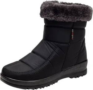 Tall Winter Boots for Women Waterproof Snow Non Slip Snow Boot Women Low Waterproof Snow Boots Women Pull on Fashionable Winter Boots for Women Botas De Trabajo Para Mujer En El Frio