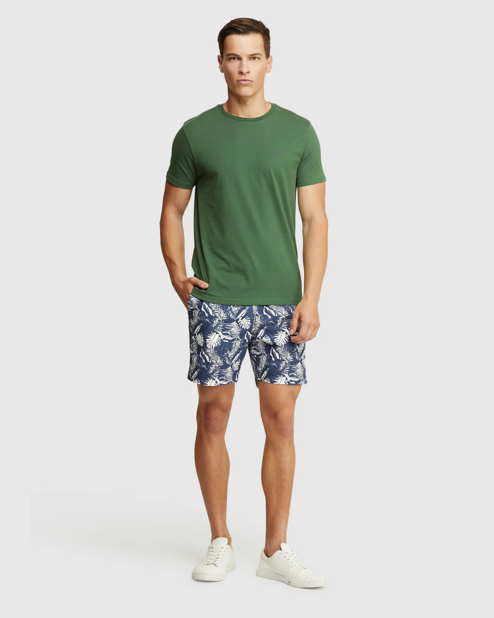 Toby Palm Tree Linen Cotton Shorts