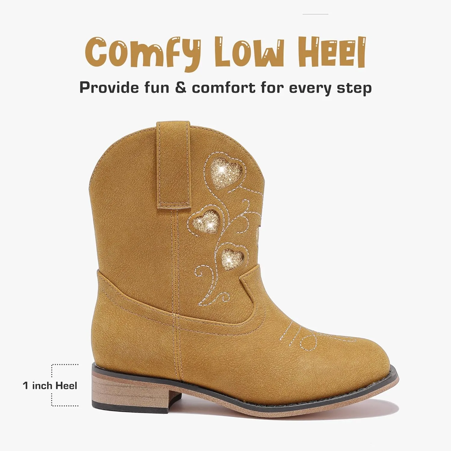 Toddler Cowgirl Boots Girls Cowboy Boot Ankle Toddler Girl Boot Kids Boots Western Horse Riding Shoes Birthday Party