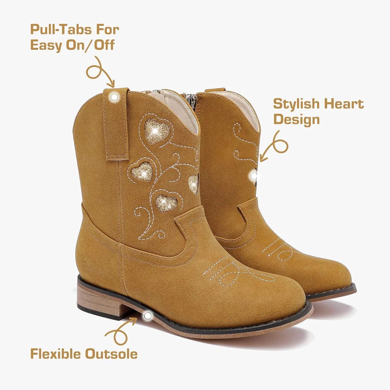 Toddler Cowgirl Boots Girls Cowboy Boot Ankle Toddler Girl Boot Kids Boots Western Horse Riding Shoes Birthday Party