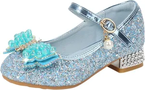 Toddler Flower Girl Bowknot Mary Jane Dress Shoes Cute School ??niform Platform Kids Little Girls Slippers Size 9