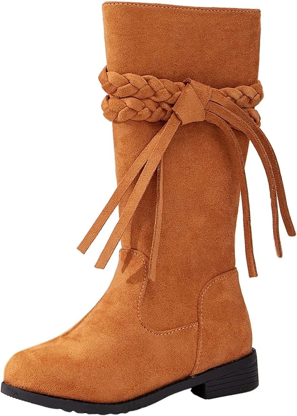 Toddler Girls Boots Girls Booties Fall Riding Boots Knee High Side Zipper Mid Calf Shoes Little Kids Warm Snow Boots