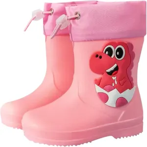 Toddler Kids Elastic Mouth Rain Boots Textured Soles Non Slip Light Comfortable Fashion Casual Rubber Rain Children Boot