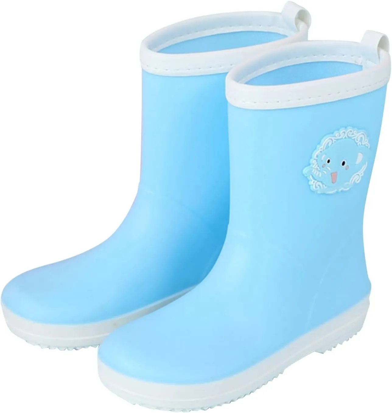 Toddler Kids Rain Boots Boys Girls Waterproof Rain Shoes Cute Cartoon Rainboots Mud Shoes for Water Toddler Boy Shoes (Blue, 4.5 Big Kids)
