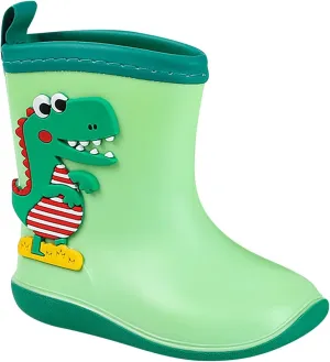 Toddler Rain Boots Dinosaur Cartoon Children Rain Shoes Boys Girls Water Shoes Baby Waterproof Shoes for Kids