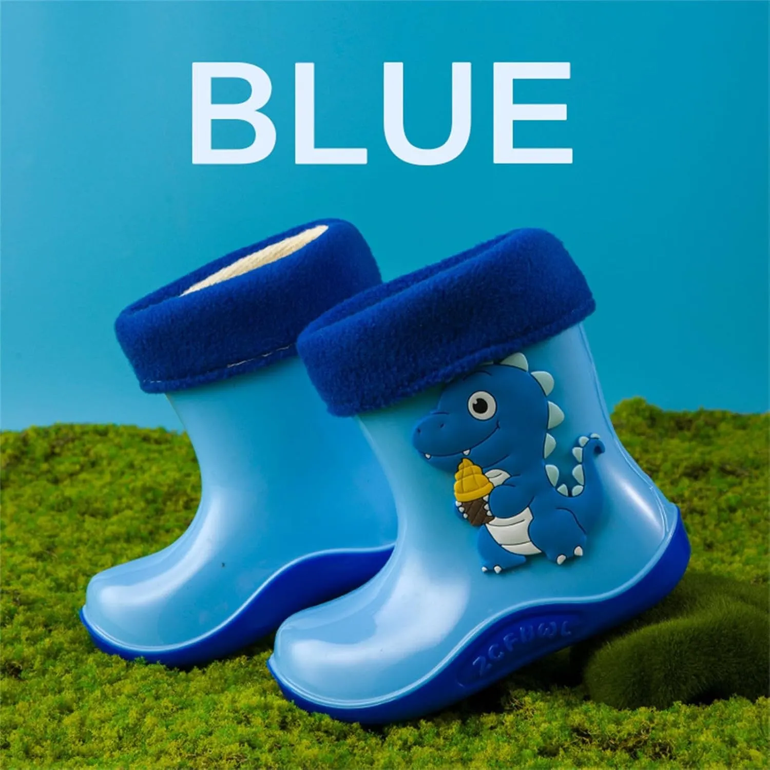 Toddler Rain Boots for Boys Girls, Dinosaur Cute Fun ??aterproof Non-Slip Bottom for Outdoor Play Kids Rain Shoes