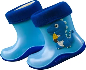 Toddler Rain Boots for Boys Girls, Dinosaur Cute Fun ??aterproof Non-Slip Bottom for Outdoor Play Kids Rain Shoes