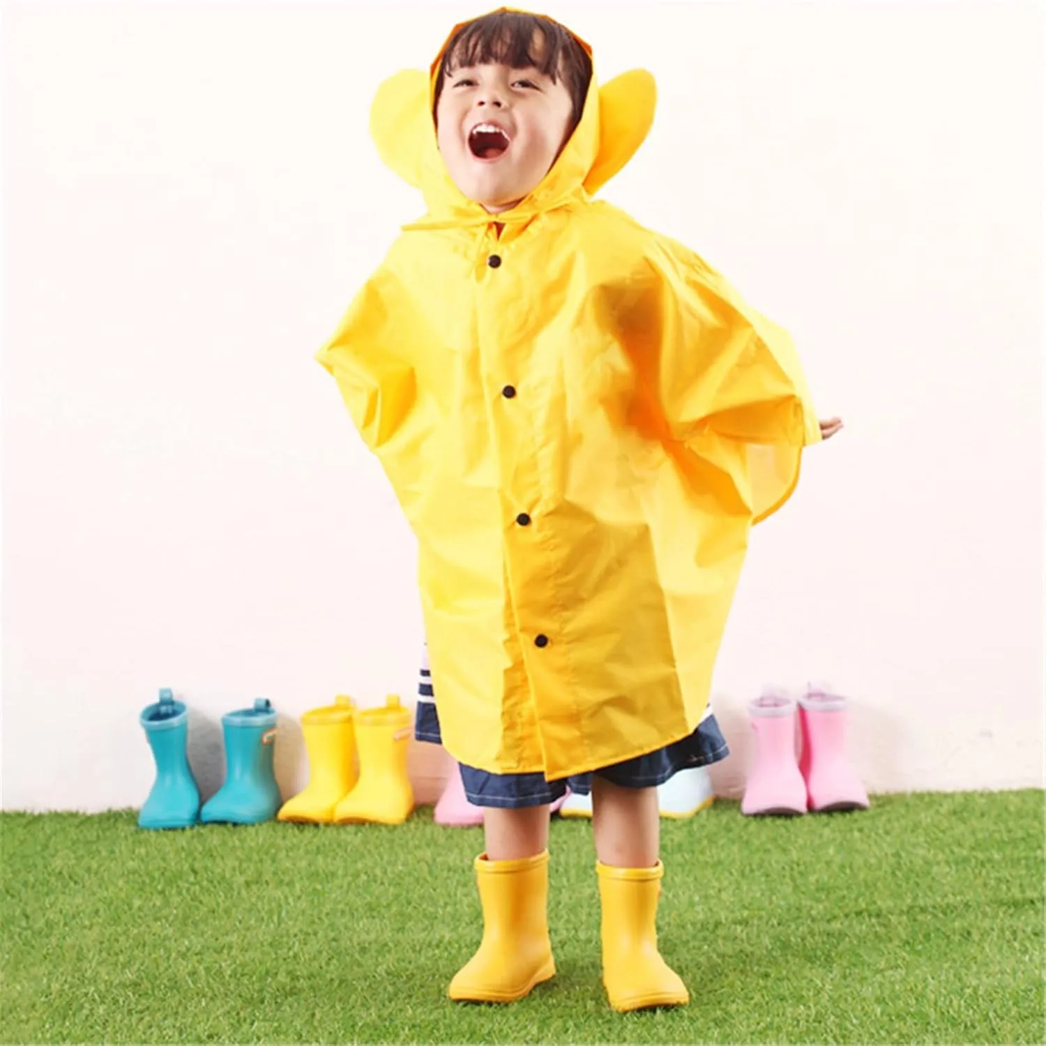 Toddler Rain Boots for Boys Girls Kids Short Rain Shoes Infant Lightweight Shoes Easy On Outdoor Big Kid Boots Size 6