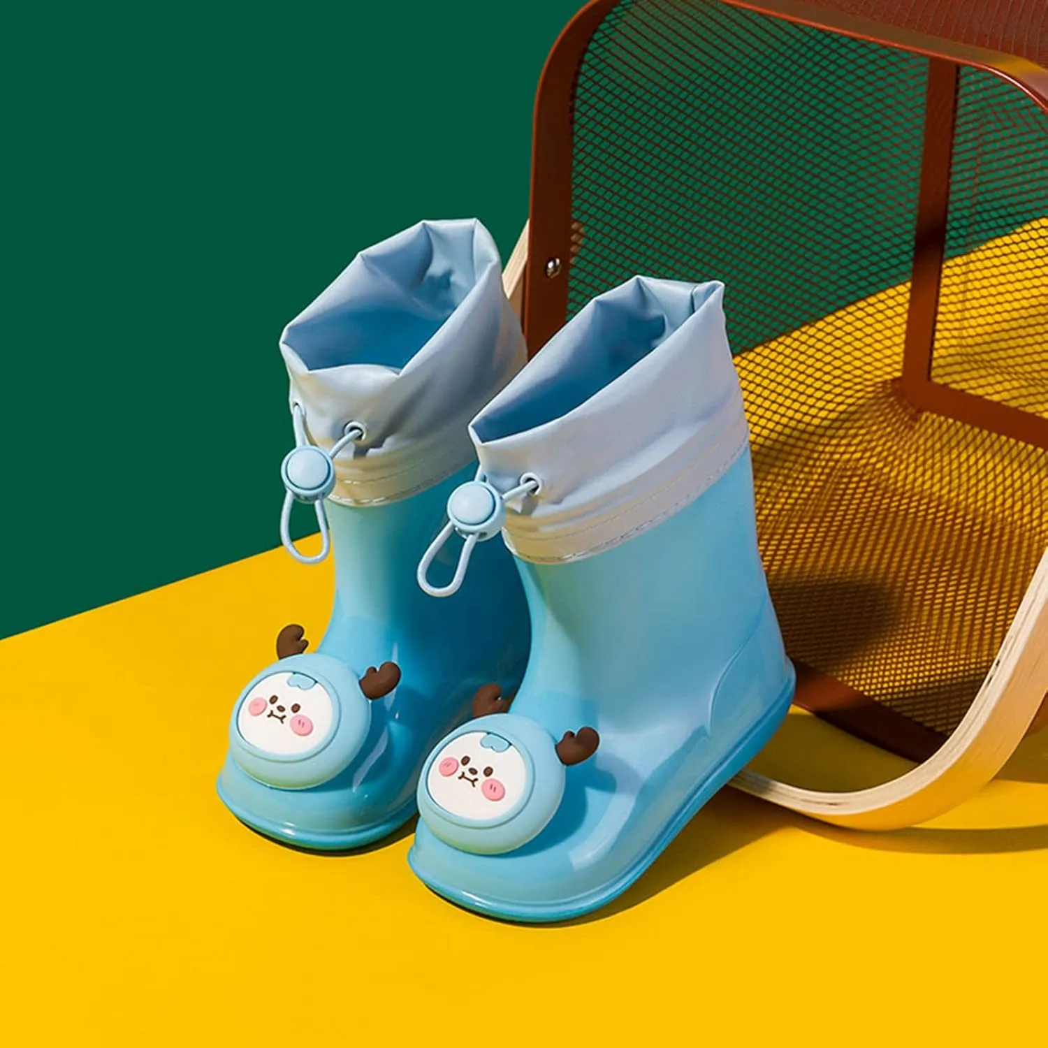 Toddler Rain Boots Water Proof Boots Rain Lightweight and Shoes Lined Boots Rubber for Children Rain Infant Baby Boots