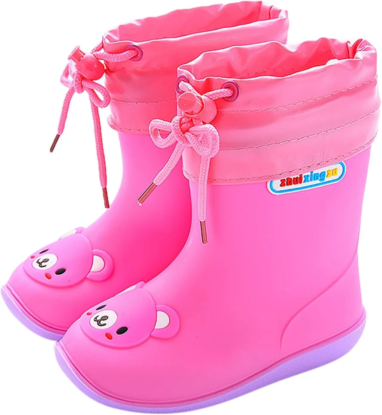 Toddler Rain Boots Waterproof Rainboots Outdoor Boys Girls Cute Water Shoes Non-Slip Rubber Mud Boots Lightweight