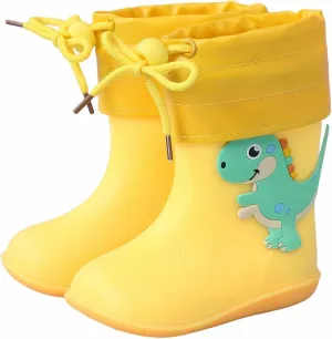 Toddler Rain Boots Waterproof Rubber Boots Kids Dinosaur Rain Boots For Girls Boys Unisex-Child Outdoor Rain Boots Boy
