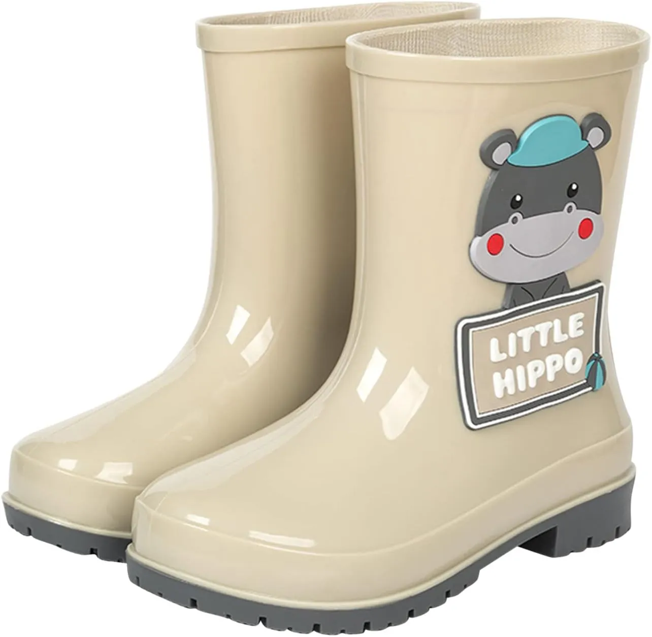 Toddler Rain Boots with Cute Cartoon Cow Kids Waterproof Rubber Boots for Girls Boys Soft Western Rain Boots Toddler