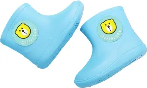Toddler Rain Boots,Waterproof Kids Rain Boots with Easy-on Handles for Boys and Girls Big Kids Rain Boots