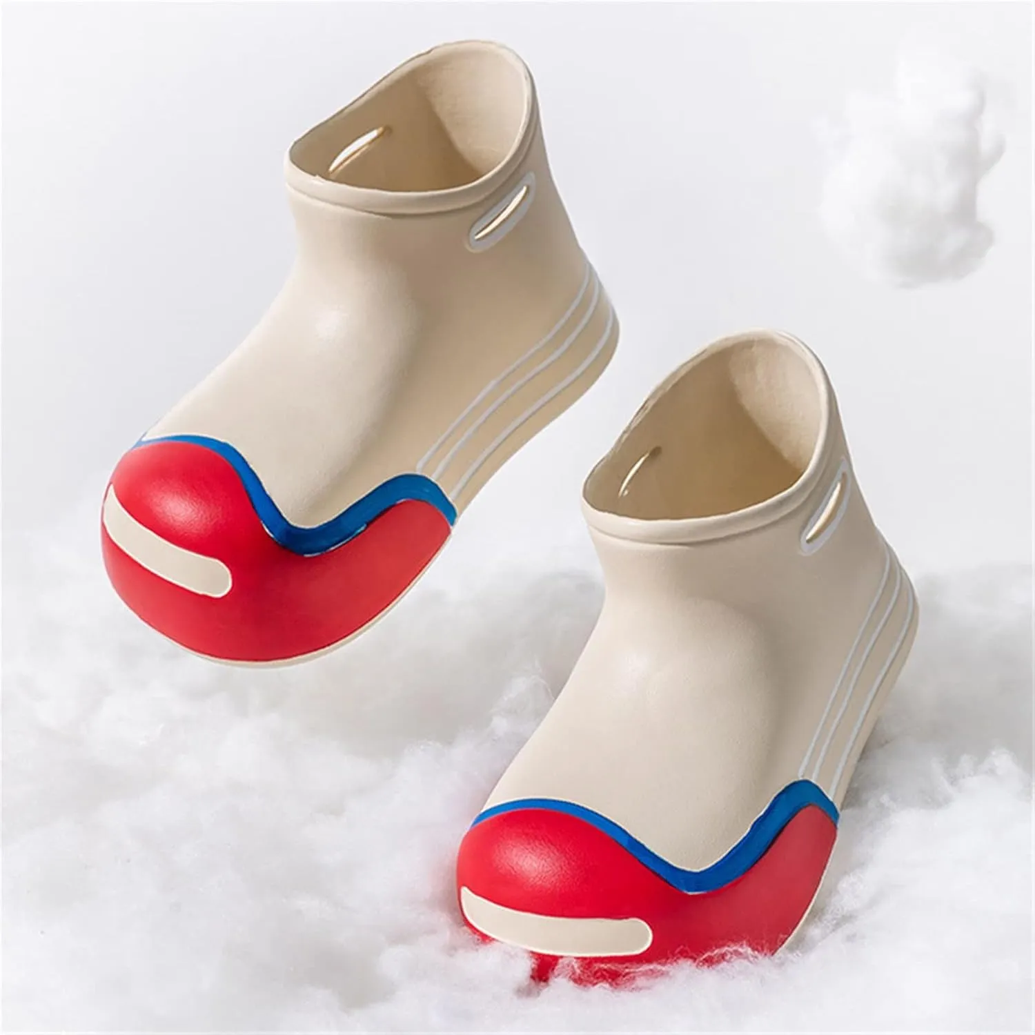 Unisex-Child Rain Boots Boys Girls Cute Short Rain Boots Waterproof Non Slip Water Boots Toddler Kids Newborn Booties