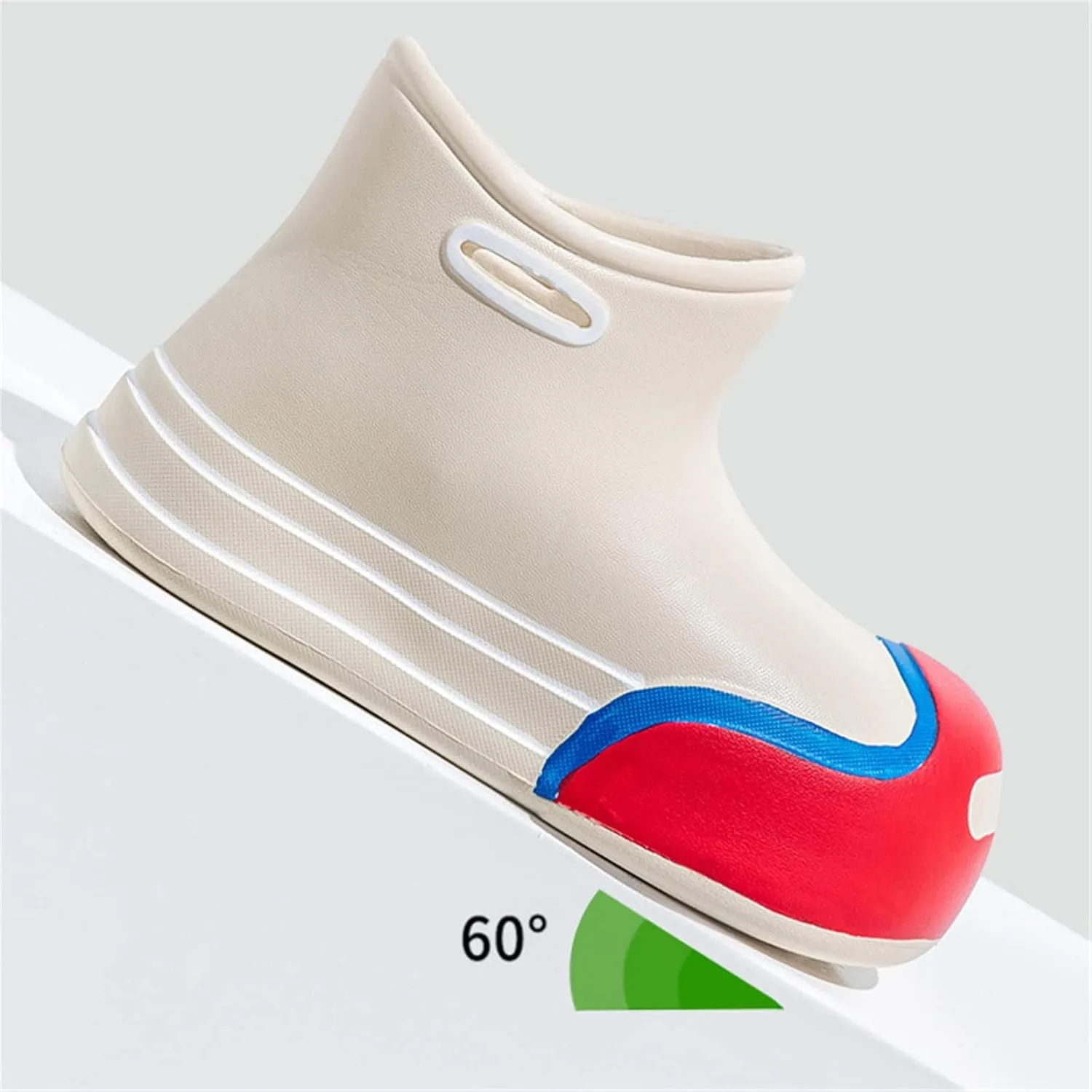 Unisex-Child Rain Boots Boys Girls Cute Short Rain Boots Waterproof Non Slip Water Boots Toddler Kids Newborn Booties