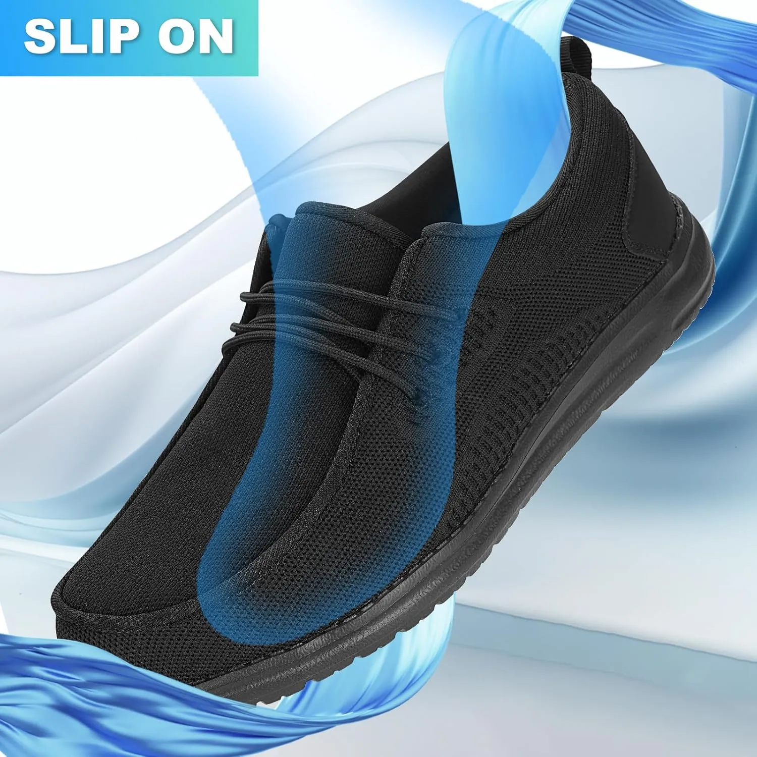 VikoViren Safety Steel Toe Sneakers Walking Shoes Lightweight Steel Toe Loafers Warehouse Industry Construction Shoes
