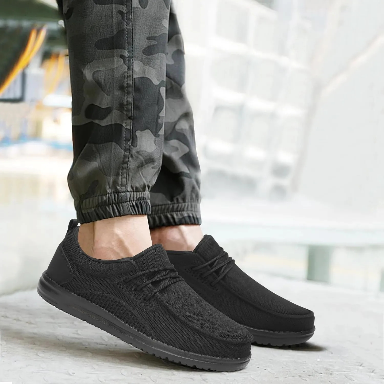 VikoViren Safety Steel Toe Sneakers Walking Shoes Lightweight Steel Toe Loafers Warehouse Industry Construction Shoes