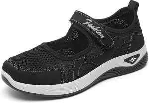 Walking Shoes Women Slip On Diabetic Foam Shoes Adjustable Working Nurse Shoe Lightweight Breathable Flat Outdoor Comfort Casual Fashion Sneakers with Arch Support