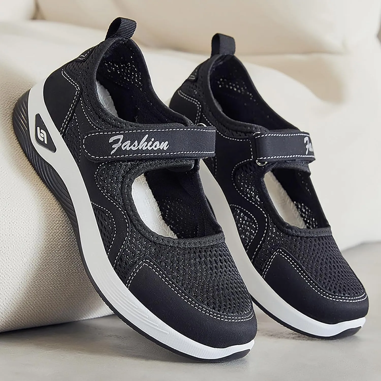 Walking Shoes Women Slip On Diabetic Foam Shoes Adjustable Working Nurse Shoe Lightweight Breathable Flat Outdoor Comfort Casual Fashion Sneakers with Arch Support