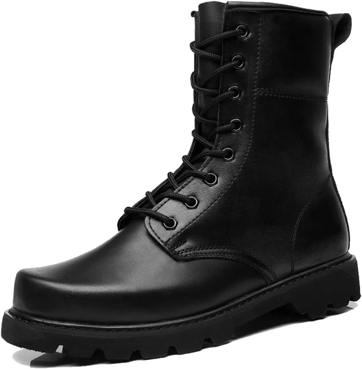 Waterproof Safety Work Boots Men's, Men Breathable High Top Non-slip Side Zip Safety Construction Work Steel Toe Shoes, Lace up Puncture Proof Steel Toe Boots, for Industrial