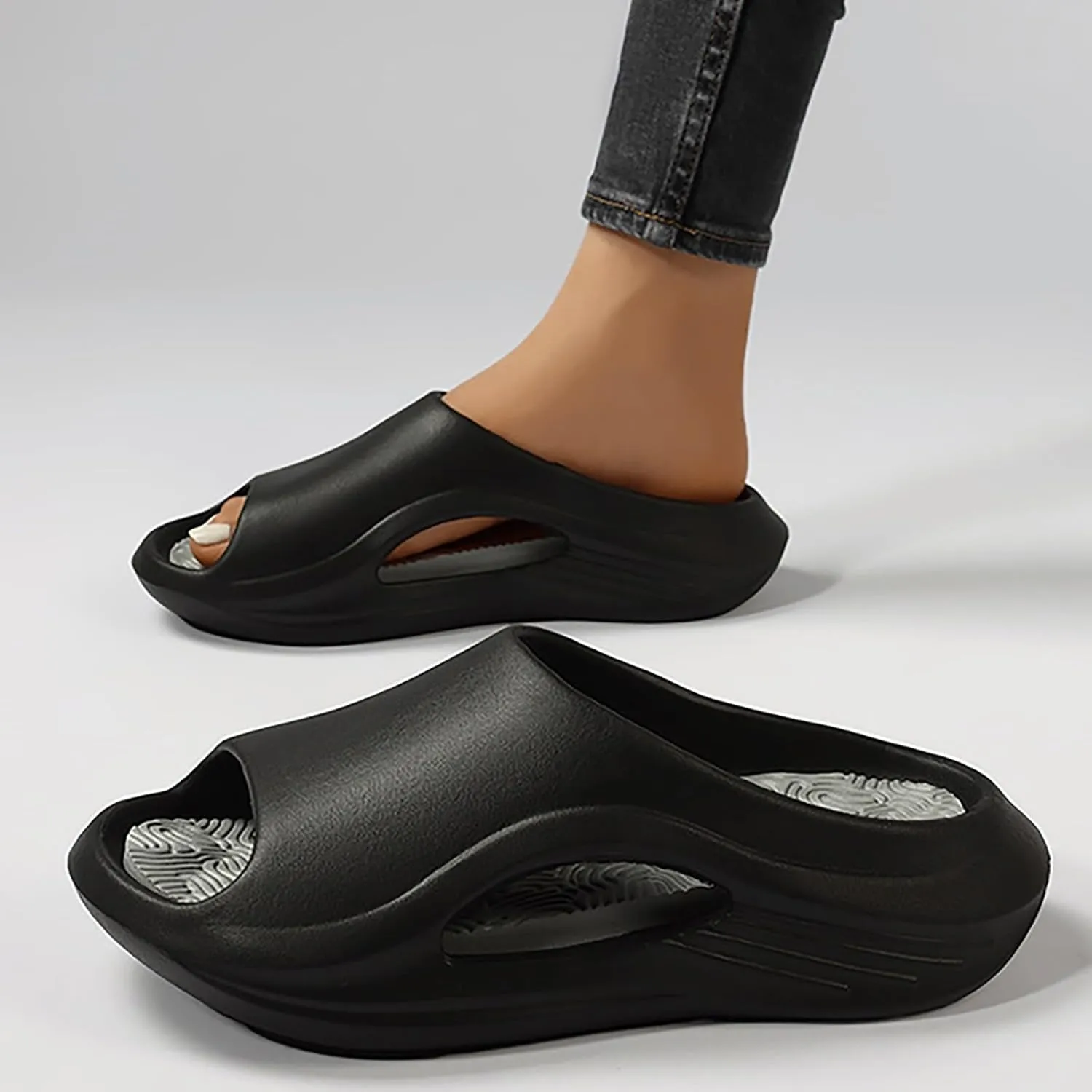 Wedge Sandals for Women Comfortable Wide Width Open Toe Platform Slippers with Arch Support Vacation Beach Shoes