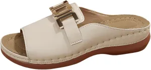 Wedge Sandals for Women Orthotic Comfort Sandals Bohemian Buckle Arch Support Slides Casual Open Toe Slippers