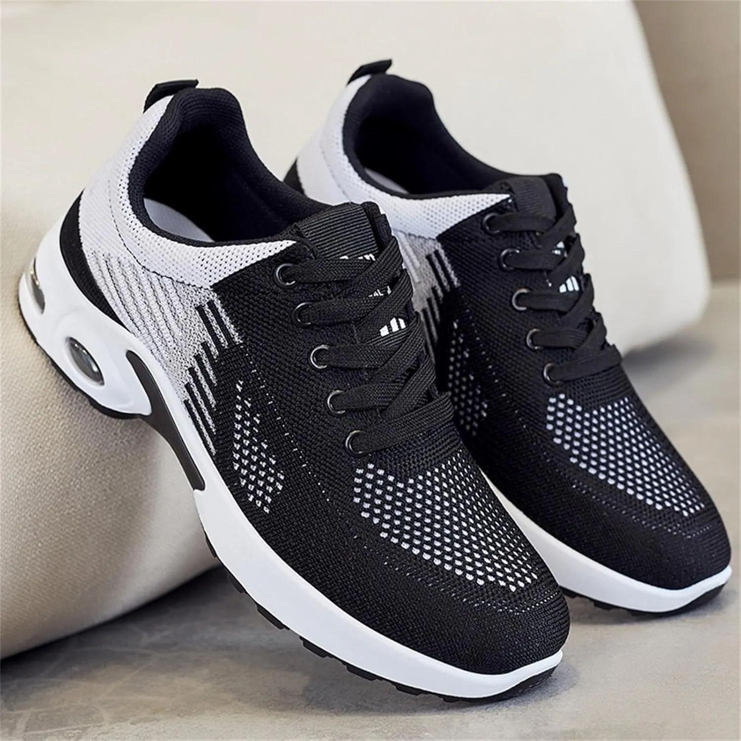 Wide Toe Box Shoes Women Gym Jogging Walking Sneakers Comfy Breathable Mesh Fashion Sneakers Zero Drop Sole Width Shoes with Arch Support