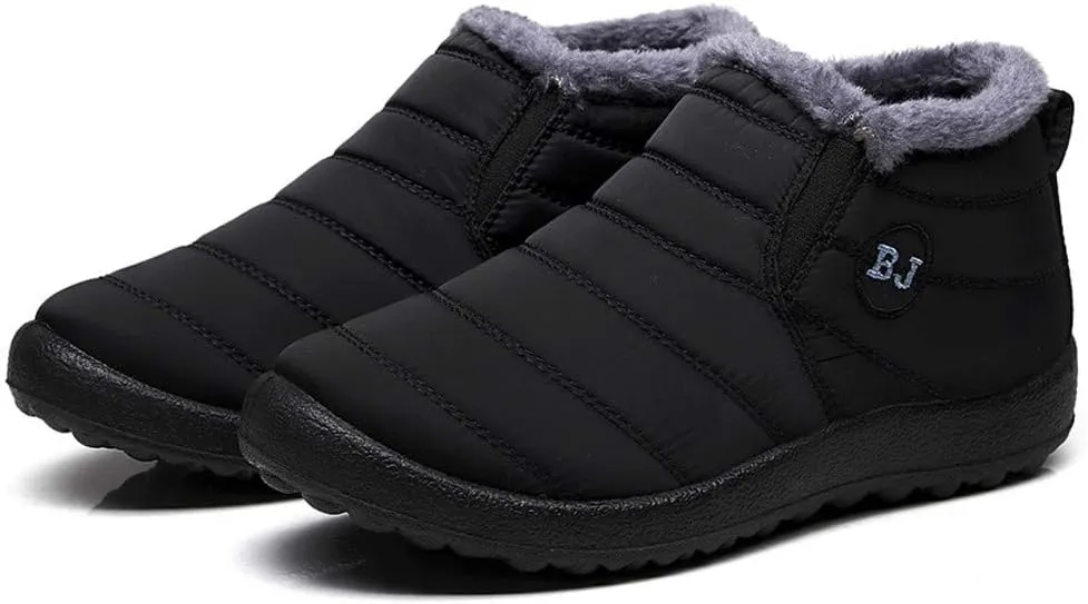 Winter Boots for Women 2023 Trendy Black Womens Winter Boots Black Cute Women's Memory Foam Winter Fur Lined Snow Booties Shoes Boots for Winter Fashion for Women Botas Para Frio De Mujer Talla 4