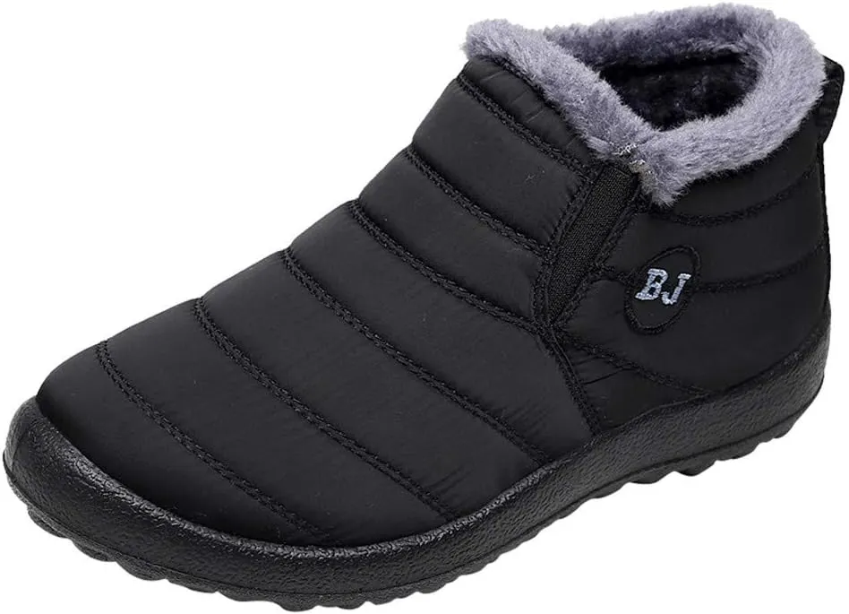 Winter Boots for Women 2023 Trendy Black Womens Winter Boots Black Cute Women's Memory Foam Winter Fur Lined Snow Booties Shoes Boots for Winter Fashion for Women Botas Para Frio De Mujer Talla 4