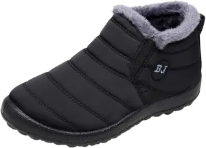 Winter Boots for Women 2023 Trendy Black Womens Winter Boots Black Cute Women's Memory Foam Winter Fur Lined Snow Booties Shoes Boots for Winter Fashion for Women Botas Para Frio De Mujer Talla 4