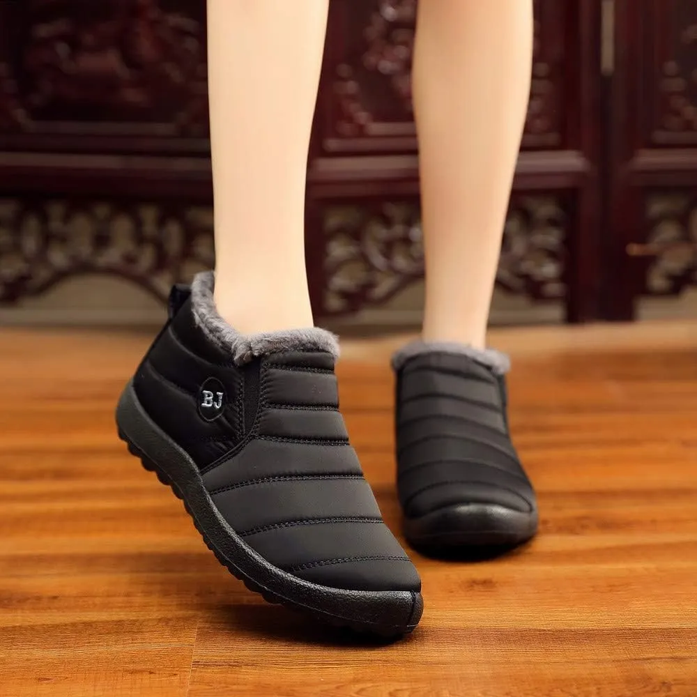 Winter Boots for Women 2023 Trendy Black Womens Winter Boots Black Cute Women's Memory Foam Winter Fur Lined Snow Booties Shoes Boots for Winter Fashion for Women Botas Para Frio De Mujer Talla 4