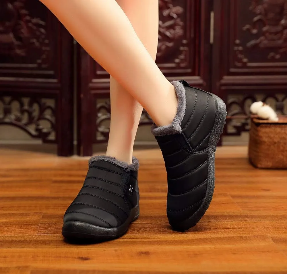Winter Boots for Women 2023 Trendy Black Womens Winter Boots Black Cute Women's Memory Foam Winter Fur Lined Snow Booties Shoes Boots for Winter Fashion for Women Botas Para Frio De Mujer Talla 4