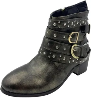Winter Boots for Women Ankle Black Flat Booties Boho Boots for Women Womens Work Boot Solid Color Comfy Casual Lug Sole Low Heel Chelsea Fashion