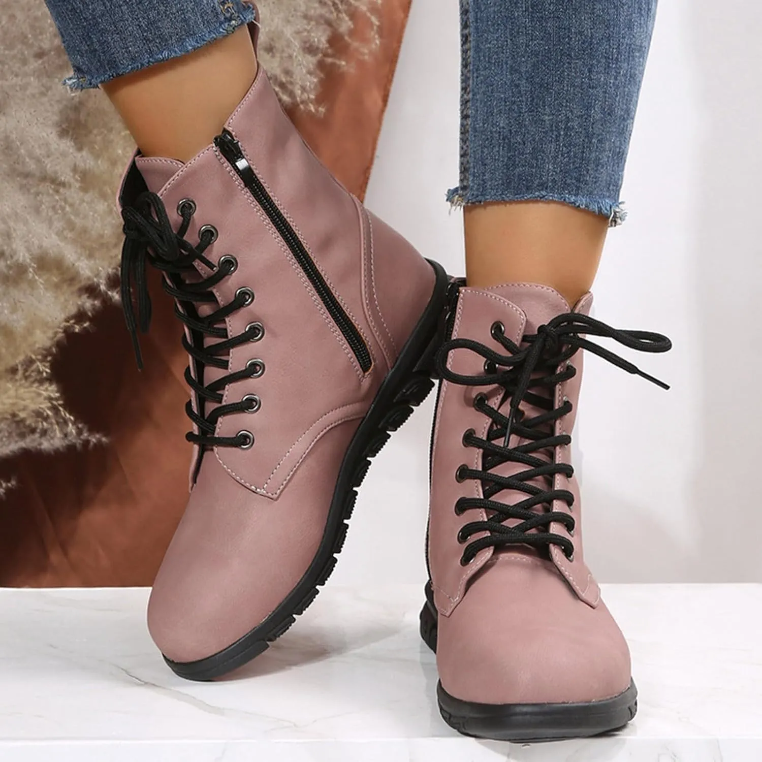 Women Ankle Boots Slip On Boots for Women Boots for Women Ankle Womens Black Booties Flat Wedge Boots for Women Ankle Booties Wide Width White Ankle Boots Small Heel