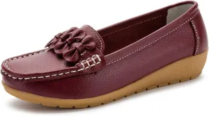 Women Nurse Sneakers, Comfortable Slip Resistant Breathable Bow Orthopedic Working Nursing Shoes, Casual Leather Loafers with Arch Support, Ideal for Nurse Healthcare Crews