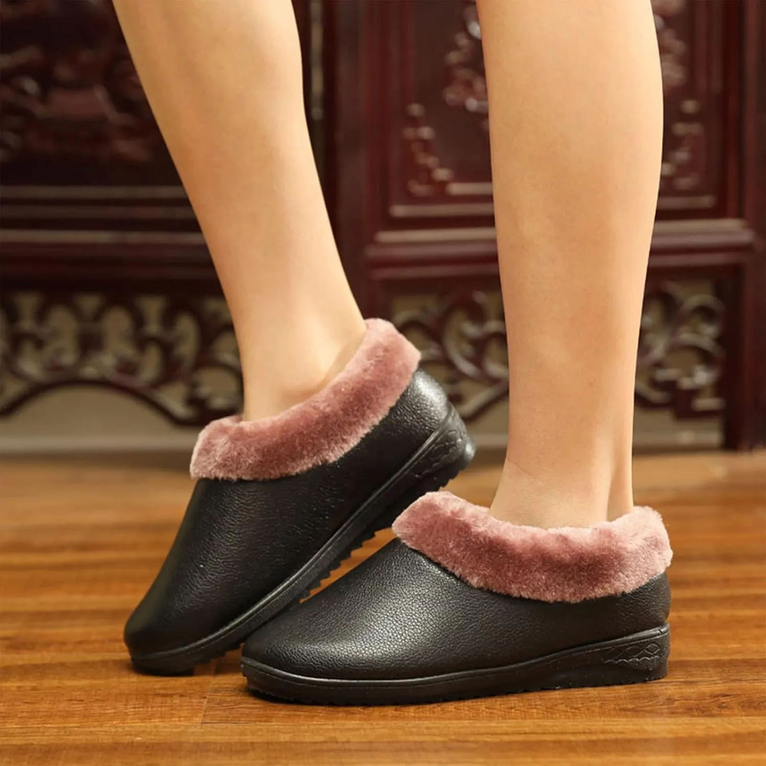 Women Winter Boots Waterproof Warm Waterproof Winter Boots for Women Wide Calf Ankle Winter Boots for Women Womens Fur Boots Women Waterproof Snow Boots Size 7 Early Prime of Day Deals 2024